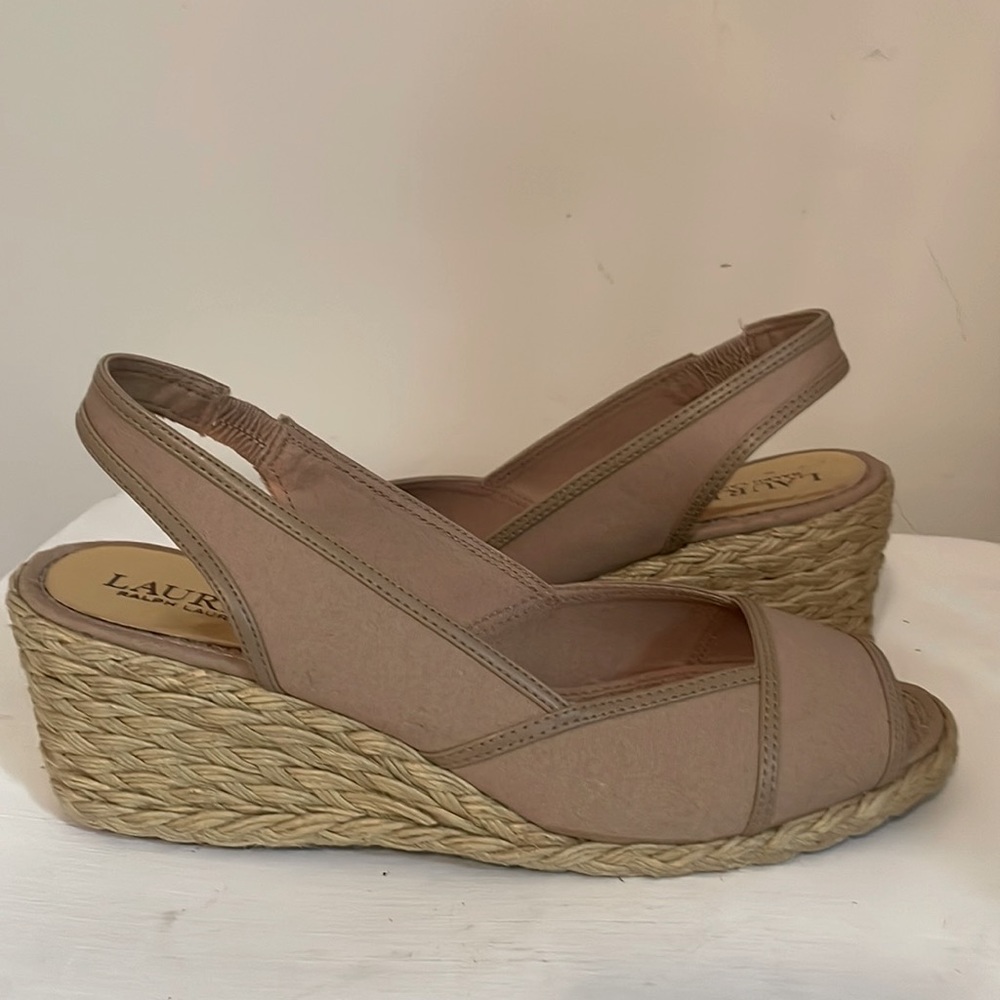 Ralph Lauren open toe 2.75” wedge